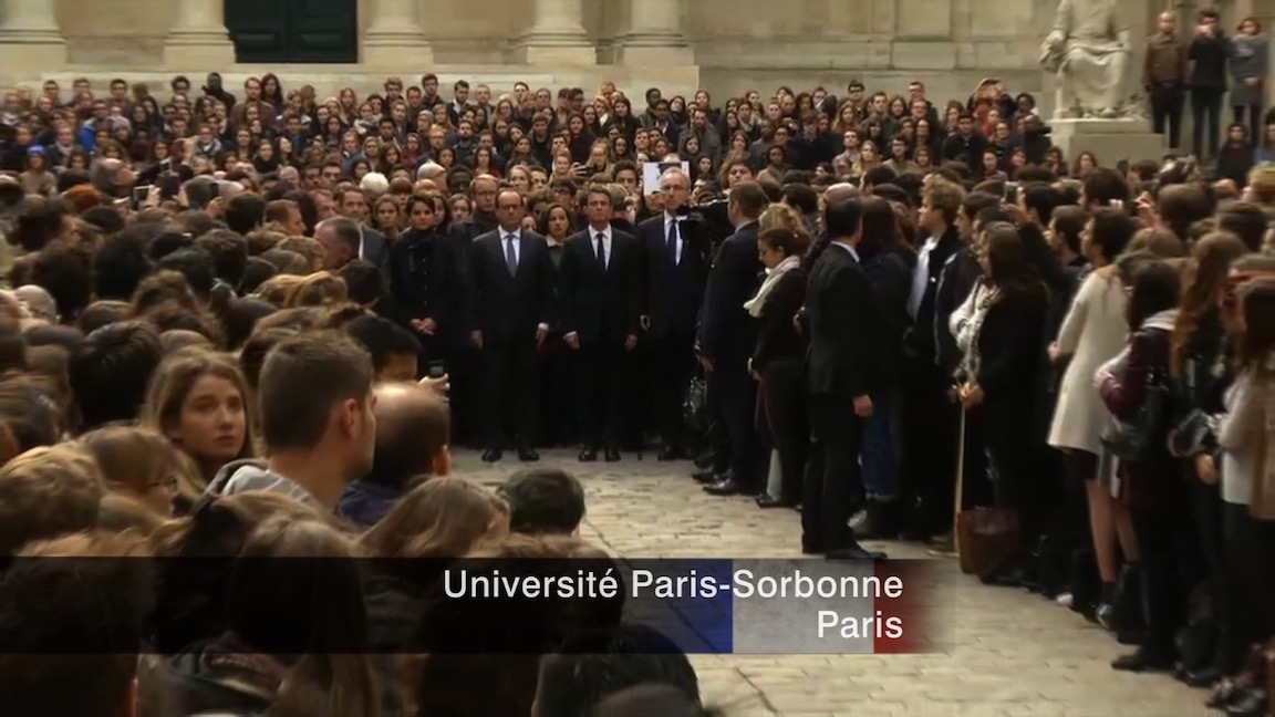 James Frater Media CNN Paris Attacks minute's silence